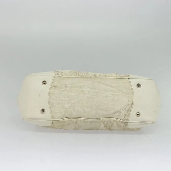 PRADA Shoulder Bag Canvas Silver White Auth - Picture 5 of 16